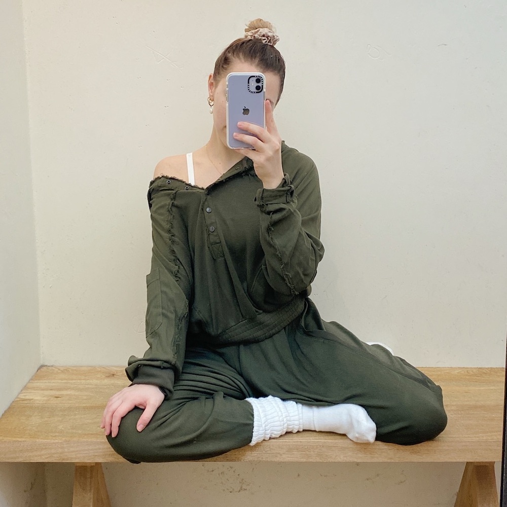 NWT FP Movement Windy Meadows Hoodie / Cargo Khaki - Picture 5 of 7